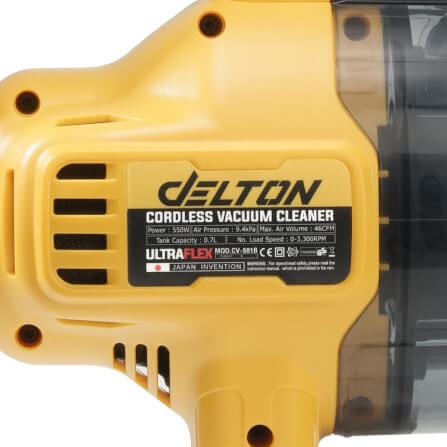 เครื่องดูดฝุ่นแบบมือจับไร้สาย (พร้อมแบตเตอรี่) DELTON รุ่น CV-501B TURBO FORCE 20V 12AH_6